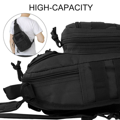 Men's Tactical Sling Backpack Molle Travel Chest Pack Water Resistant Outdoor Hiking Bag