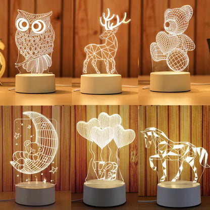 New 3D Switch Colorful Night Light for Smart Home