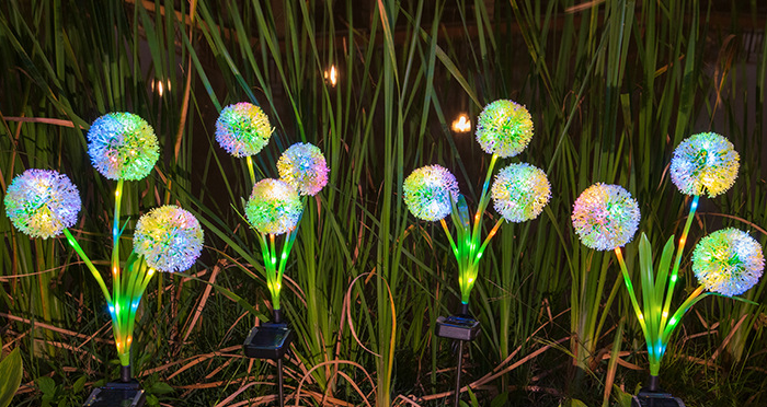 LED Solar Dandelion Garden Light Waterproof Outdoor Decorative Landscape Lamp