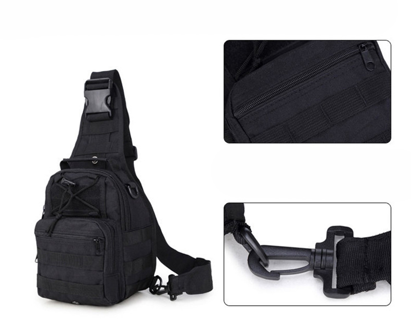 Men's Tactical Sling Backpack Molle Travel Chest Pack Water Resistant Outdoor Hiking Bag