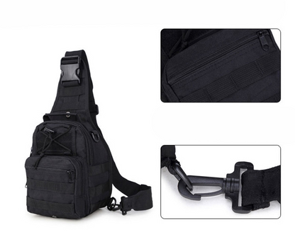 Men's Tactical Sling Backpack Molle Travel Chest Pack Water Resistant Outdoor Hiking Bag