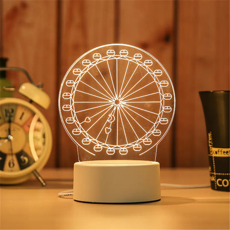 New 3D Switch Colorful Night Light for Smart Home