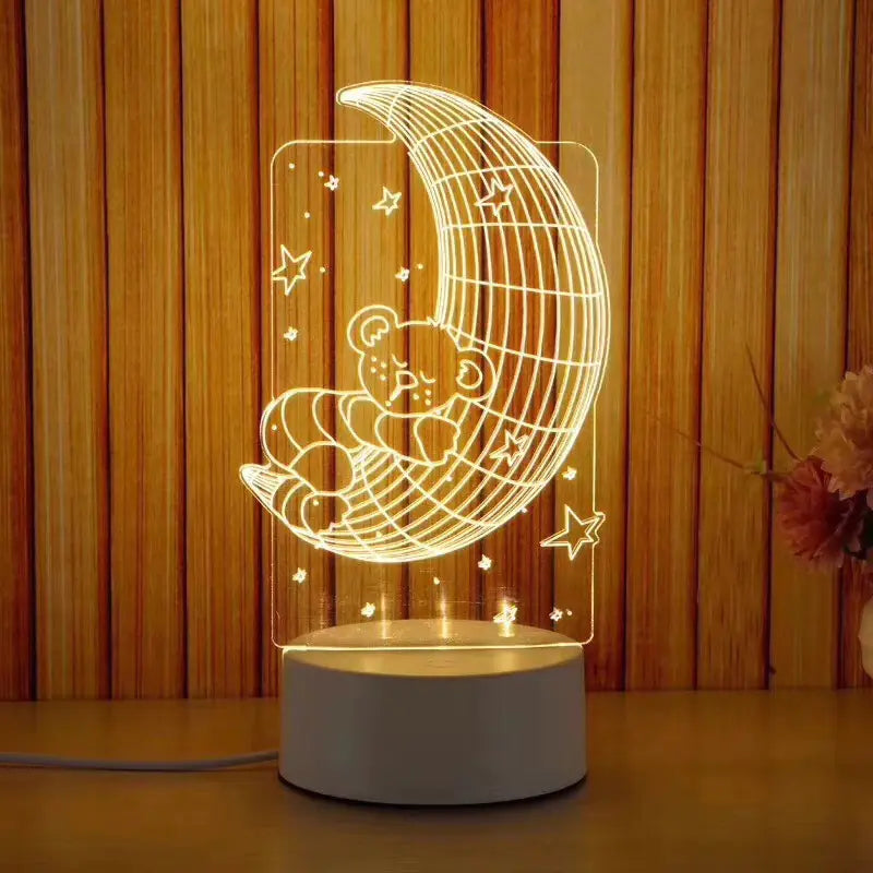 New 3D Switch Colorful Night Light for Smart Home
