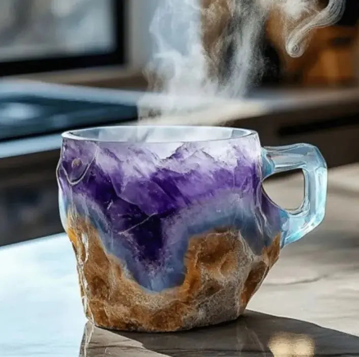 400ml Resin Crystal-Style Coffee Mug with Handle