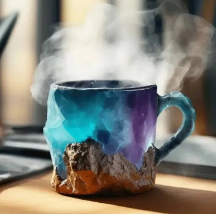 400ml Resin Crystal-Style Coffee Mug with Handle
