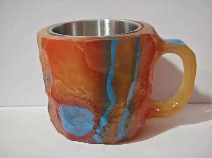 400ml Resin Crystal-Style Coffee Mug with Handle
