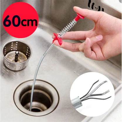 60cm Spring Drain Clog Remover for Kitchen & Bathroom Sinks