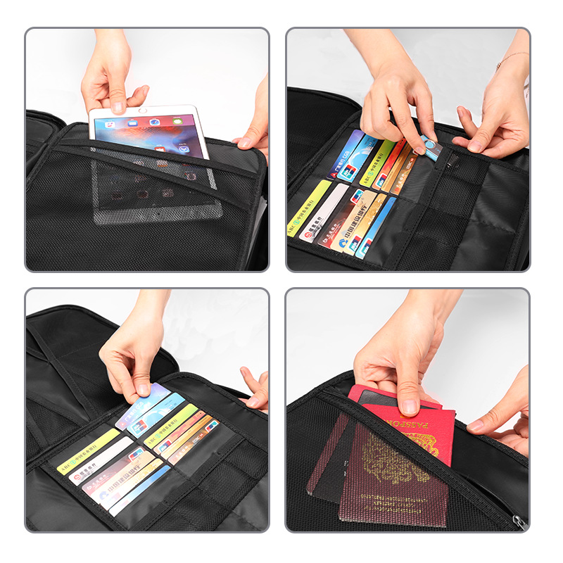 Fireproof Document Organizer Storage Bag for Passports Certificates and Important Records