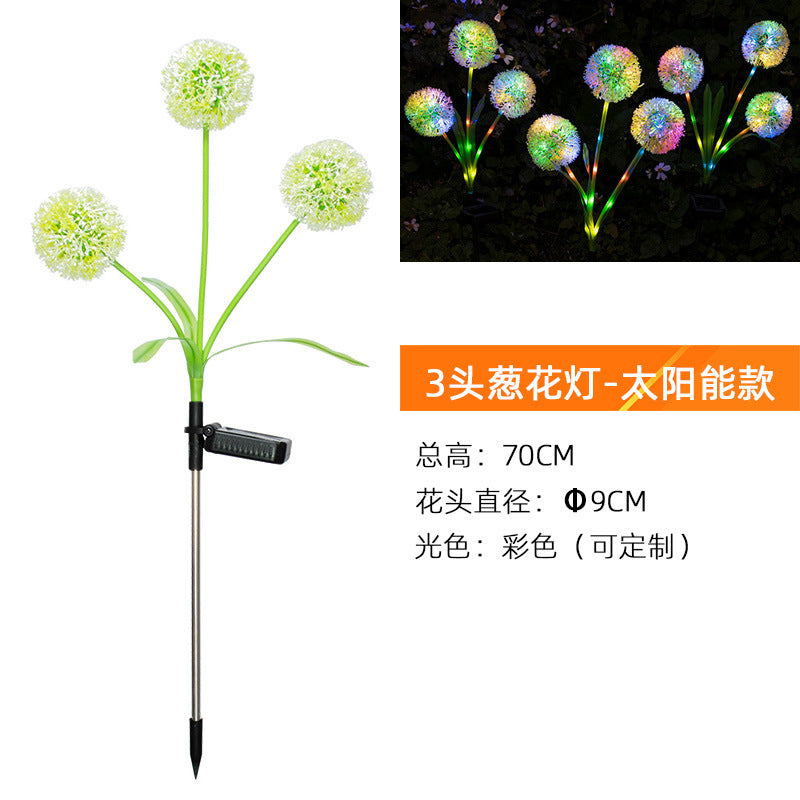 LED Solar Dandelion Garden Light Waterproof Outdoor Decorative Landscape Lamp