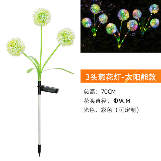 LED Solar Dandelion Garden Light Waterproof Outdoor Decorative Landscape Lamp