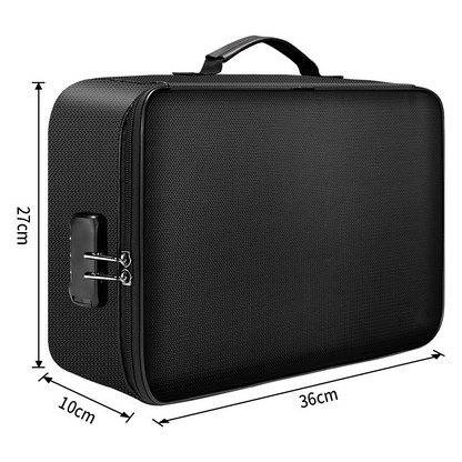 Fireproof Document Organizer Storage Bag for Passports Certificates and Important Records
