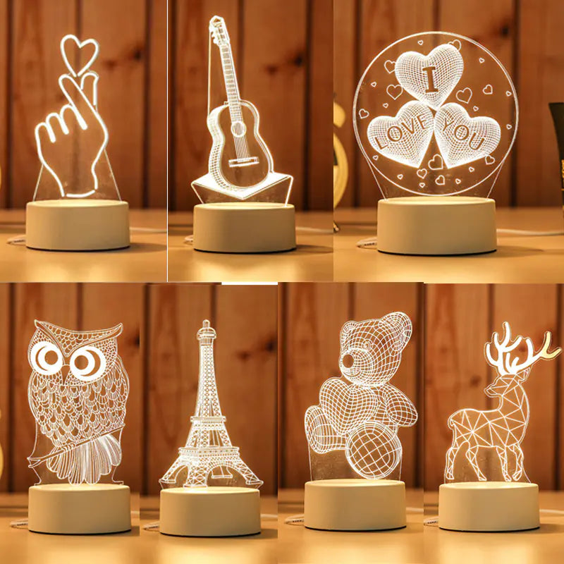 New 3D Switch Colorful Night Light for Smart Home