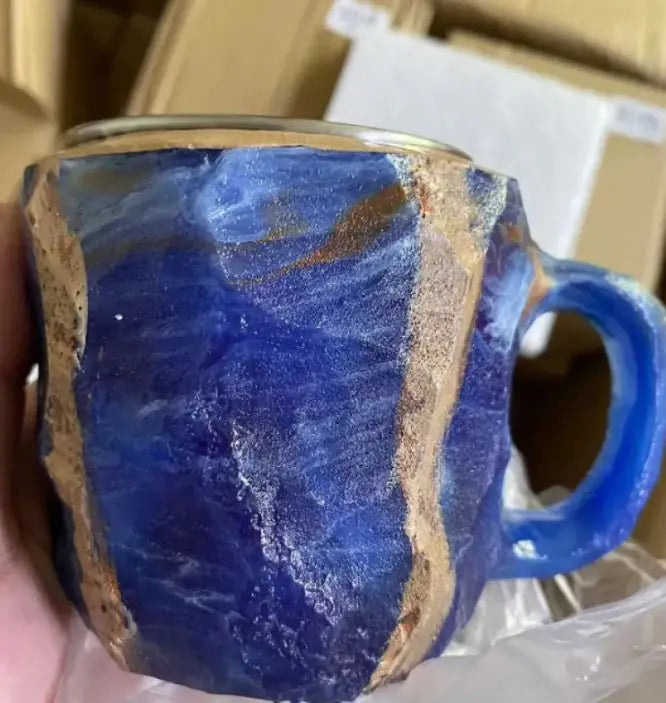 400ml Resin Crystal-Style Coffee Mug with Handle