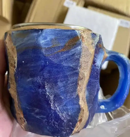 400ml Resin Crystal-Style Coffee Mug with Handle
